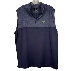NWOT FOOTJOY (FJ) Men's Performance Golf Vest, Heather Yoke 1/2 Zip, Size Large